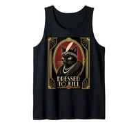 Vestida para Matar al Gato Negro Art Deco Camiseta sin Mangas