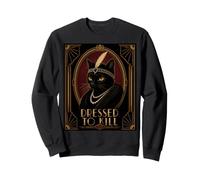 Vestida para Matar al Gato Negro Art Deco Sudadera