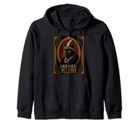 Vestida para Matar al Gato Negro Art Deco Sudadera con Capucha