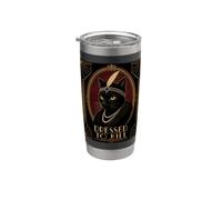 Vestida para matar al gato negro Art Deco Vaso térmico de acero inoxidable de doble pared