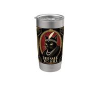 Vestida para matar al gato negro Art Deco Vaso térmico de acero inoxidable de doble pared