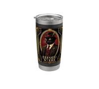 Vestida para matar al gato negro Art Deco Vaso térmico de acero inoxidable de doble pared
