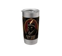 Vestida para matar al gato negro Art Deco Vaso térmico de acero inoxidable de doble pared