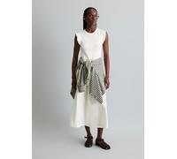 Vestido acampanado de jersey con volantes Silky White XL