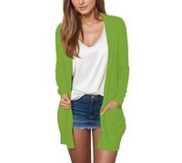 Vestido ajustado compatible con hacer broche, cárdigans ligeros para mujer con frente abierto, tops de verano y outwear, cubiertas finas, suéteres de manga larga, abrigos informales, tops de cuadros