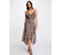 Vestido ajustado estampado multicolor mujer 36