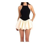 Vestido ajustado sin espalda, estilo patchwork, sexy, a la moda, for mujer, verano 2025(S)
