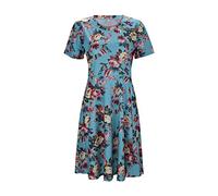 Vestido atlético para mujer, estampado de cuello redondo, manga corta, verano, casual, a la moda, ajustado, vestido maxi para mujer, verde, XXL