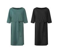 Vestido básico con lazada para mujer