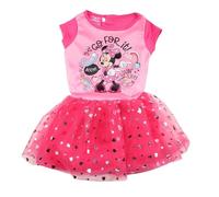Vestido Bebé Minnie Tul, Elegante y Cómodo, Diseño Minnie Mouse, Ocasiones Especiales, Fucsia, 2/3 años