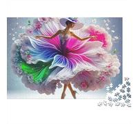 Vestido Belleza Navidad 1000 Piezas Puzzle Adultos Bailarina Falda Pétalos Premium Grueso Robusto Vibrante Desafiante Regalo 70x50cm/1000pz