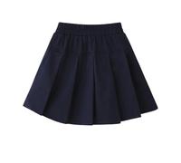 Vestido Blanco Niñas 172 Niñas Falda Plisada Cintura Elástica Escuela Una Línea Mini Falda Para Niños Niños Otoño Casual Trajes, marine, 15-16 años