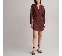 Vestido blazer corto, manga larga Mujer Talla 42. Color Marron