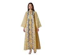 Vestido bordado para mujer, vestido musulmán, Ramadán, Eid Abayas, elegante bata saudí de Oriente Medio, jalabiya, caftán, ropa islámica, musulmanes, Thobe, kaftán, bata árabe saudita, batas islámicas