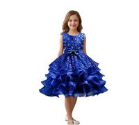 Vestido brillante para niña, elegante, vestido de princesa, sin mangas, vestido con purpurina, informal, vestido de fiesta con lazo, vestido de fiesta para niños, lentejuelas, vestido de baile