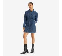 Vestido camisero de tela vaquera Mujer Talla S. Color Azul
