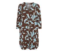 Vestido camisero 'Seen Tu1' Mujer Fransa 40 ecru / azul cielo / chocolate