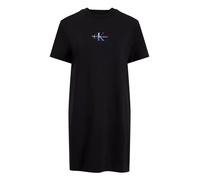 Calvin Klein Vestido Tipo Camiseta Mujer Gradient Monologo tee Corto, Negro (CK Black), S