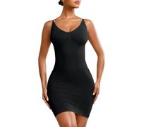 Vestido casual para mujer para uso diario y diseño ajustado con soporte integrado para las estaciones. Se recomienda lavar a mano para una mayor durabilidad., Negro , XL