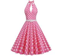 Vestido casual sin mangas para mujer - Lyre bohemia ligera - Chaqueta de verano Fluido ideal para fiestas y vacaciones con tirantes de espagueti uso diario, versión versátil, rosa, S