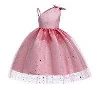 Vestido Ceremonia Niña - Oddler Niños Niñas Estampados Sin Mangas Vacaciones Fotografía Costome Corte Estilo Tul Malla Vestido Princesa Ropa (6-7 Years)