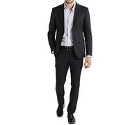 Vestido completo para hombre, chaqueta con pantalón elegante, casual Negro 40