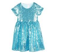 Vestido con flecos de lentejuelas para niñas, estilo vintage brillante borla sin mangas, vestido de niños fiesta de fiesta de fiesta de noche