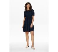 Vestido corto acampanado Mujer Talla S. Color Azul