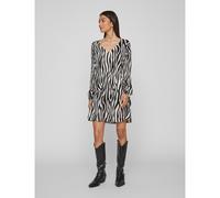 Vestido corto con estampado de cebra Mujer Talla 34. Color Negro