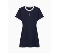 Vestido corto con logo Slim Lacoste Runway para mujer Azul 40