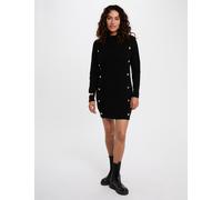Vestido corto de punto negro mujer L