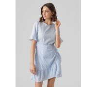 Vestido Corto Envoltura Estampado Flores Manga Corta Mini VMHENNA NUEVO