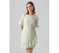 Vestido Corto Envoltura Estampado Flores Manga Corta Mini VMHENNA NUEVO
