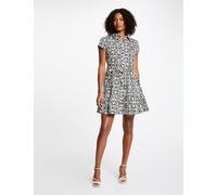 Vestido corto evasé estampado multicolor mujer 40