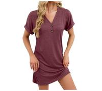 Vestido Corto Mujer Verano Boho Chic Elegante Sexy para Fiesta Playa Salidas Casuales Vestidos Femininos de Vestir Modernos Transpirables Comodos para Todas Las Ocasiones Ropa de Mujer