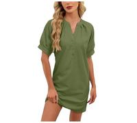 Vestido Corto Mujer Verano Boho Chic Elegante Sexy para Fiesta Playa Salidas Casuales Vestidos Femininos de Vestir Modernos Transpirables Comodos para Todas Las Ocasiones Ropa de Mujer