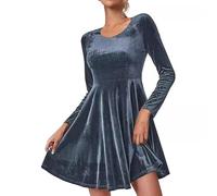 Vestido corto para mujer, informal, sin mangas, espalda descubierta, acanalado, mini vestido ajustado, azul, XXL