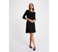 Vestido corto plisado negro mujer 38