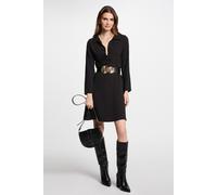Vestido corto, recto y amplio Mujer Talla 36. Color Negro