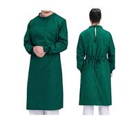 Vestido de aislamiento de manga larga para hombre, uniforme quirúrgico, traje de cirujano fruncido, bata de laboratorio, talla XXL, color verde