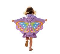 Vestido de alas Divertido para niñas: cómodo Estilo Playero con Capucha y diseño Estampado en un Conjunto Ligero de Verano. Suave para niñas