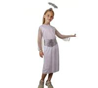 Vestido de ángel para niña, para actuación, Blanco, para Fiesta de Cuento de Hadas, Vestido Largo, Elegante, para Iglesia, Vacaciones, Juego (White, 5-6 Years)