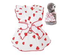 Vestido de arnés para gato, cintura para perros pequeños - Floral Cachorro Princesa - Vestido de corbata con hebilla de cordón, transpirable para niñas, perro pequeño, gato