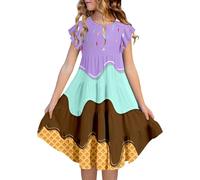 Vestido de baile para niña, vestidos de niño, niña, bailes, elegante, vestido de fiesta, encaje plisado, traje de noche en Tullerobe Fluido, ropa para fotografía de cumpleaños