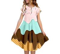 Vestido de baile para niña, vestidos de niño, niña, bailes, elegante, vestido de fiesta, encaje plisado, traje de noche en Tullerobe Fluido, ropa para fotografía de cumpleaños