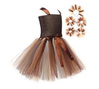 Vestido de baile para niños, disfraz de león, disfraz de animal, vestido para niñas con correa ajustable para el hombro para niñas de 2 a 12 años, bailes de máscaras, Navidad, Halloween, fiestas