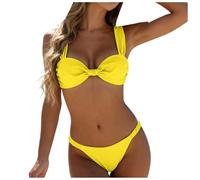 Vestido de baño Bikini estético Bikini Negro para Adolescentes Bikinis para NiñAs BañAdores De CompeticióN Mujer Braga Alta Traje baño Tankini Mujer Cintura Alta del Vientre Pantalón Cintura
