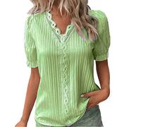 Vestido de camisa para mujer, largo a rayas, camiseta de algodón, cuello en V, manga corta, camiseta de gran tamaño, verano, camiseta calada, blusas de color liso, blusa informal, top elegante, túnica