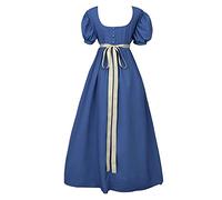 Vestido de Cintura Imperio regencia de satén para Mujer, Vestido de regencia Vintage para Mujer, Vestidos de Fiesta de té victorianos para Mujer