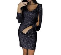 Vestido de CóCtel de Lentejuelas para Mujer, Vestido de Fiesta Brillante, Elegante Vestido de GraduacióN Lentejuelas Vestido LáPiz Brillante Vestido de Noche Elegante Vestidos de Fiesta Baile